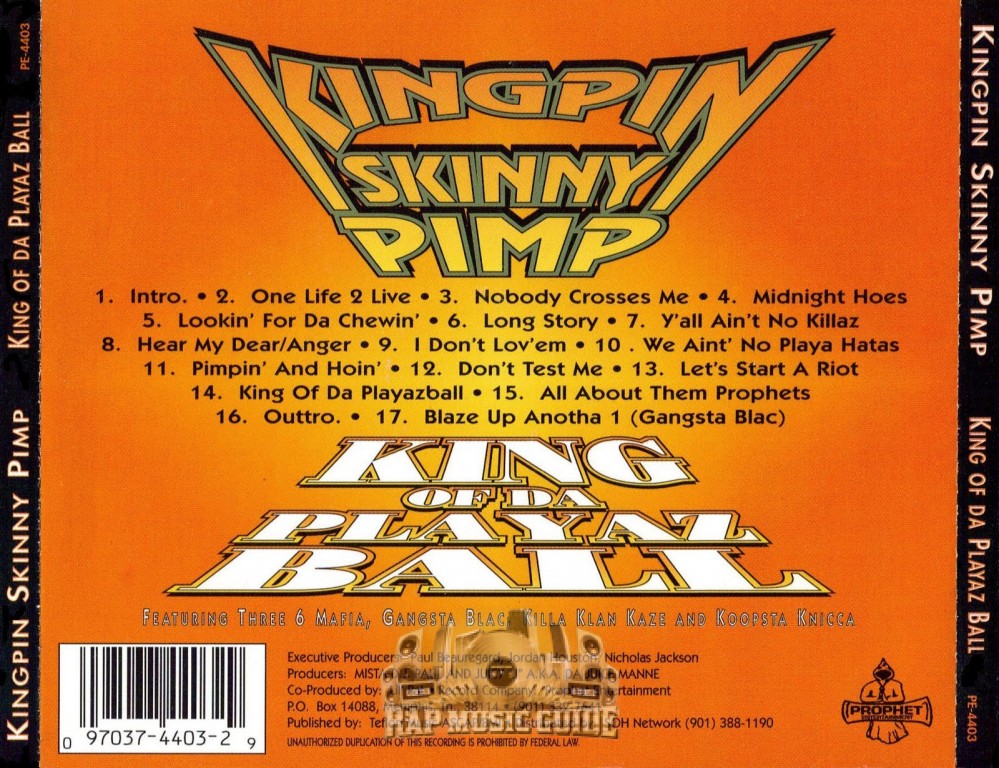 Kingpin Skinny Pimp - King Of Da Playaz Ball: CD | Rap Music Guide